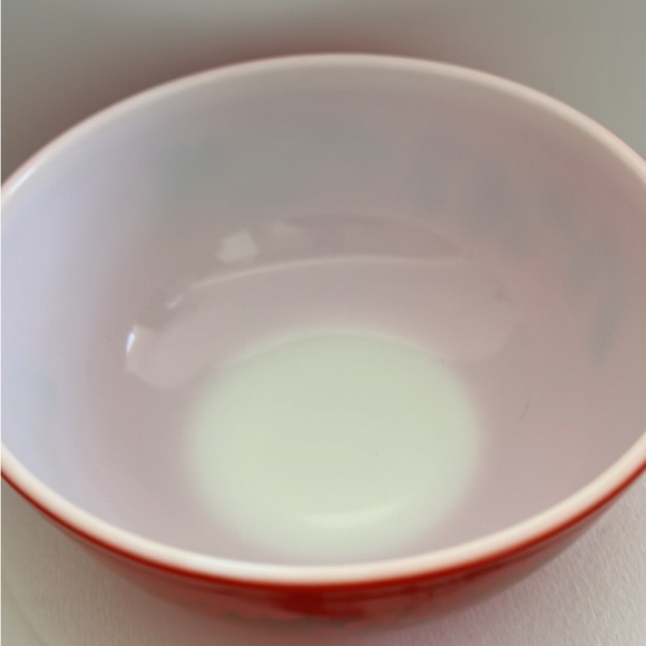 1960s Gold Leaf Christmas Pyrex bowl #404 4qt with lid. NEW!! NEVER USED. MINT - Picture 3 of 6